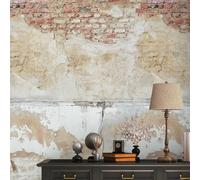 Papier Peint Mur En Effet Béton Au Look Abstrait - Beige, Gris, Marron