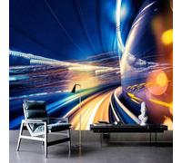 Papier Peint Mural 3D Personnalisé De N'Importe Quelle Taille Tunnel Spatial De Science-Fiction 450(W)X315(H)Cm Photo Peinture Murale, Salon Chambre Hôtel Papier Peint Décor À La Maison Peler -7383148