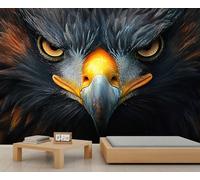 Papier peint mural Aigle, oiseaux de proie féroces, papier peint d'aigle pour salon, chambre à coucher, arrière-plan TV, décoration de bureau - 400 x 280 cm