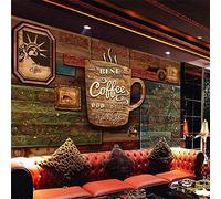 Papier Peint Mural Auto-Adhésif Café Effet 3D Y Compris Pâte Salon Bureau Chambre Chambre D'Enfants Salle À Manger Couloir Mur Affiche Mur Art Décoratif Mur Photo 140(L)x70(H)cm