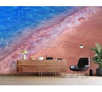 Papier Peint Mural Chambre Vagues, 200x140cm Poster Geant Mural 3D Tableaux Muraux Tapisserie Photo, Salon Chambre Mur de Fond Papier Peint Panoramique