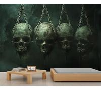 Papier peint mural crâne en décomposition horreur squelette mural commercial hôtel papier peint personnalisé poster mural panoramique massif (non autocollant)