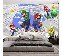 Papier peint mural de taille personnalisée, animation 3D Super Mario, autocollant amovible à décoller et à coller Grand papier peint photo
