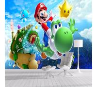 Papier peint mural de taille personnalisée, animation 3D Super Mario, autocollant amovible à décoller et à coller Grand papier peint photo