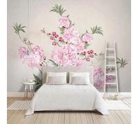 Papier peint mural en fleurs de prunier, nouvelle Chine, fleurs et oiseaux peints à la main en 3D, pour chambre à coucher, salon, décoration intérieure, écran de peinture