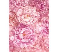 Papier Peint Mural Floral Violet Rose Rouges Plantes Fille Chambre Photo