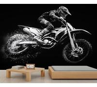 Papier peint mural géant de sports extrêmes, moto tout-terrain, course de rallye, décoration murale pour salon, salle à manger (non autocollant)