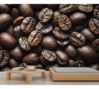 Papier peint mural géant en grains de café - Décoration murale géante pour salon, salle à manger - Poster (non autocollant)