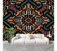 Papier Peint Mural Intissé Photo 200x140 cm Motifs Abstraits GéOméTriques CréAtifs Poster Mural Fresque Murale pour Salon, TV Mur, Intérieure Multicolore Anti-poussière Papier Peint Fresque Murale