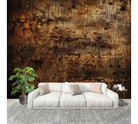 Papier Peint Mural Intissé Photo 250x175 cm Texture RéTro Rouille Poster Mural Fresque Murale pour Salon, TV Mur, Intérieure Brun Anti-poussière Papier Peint Fresque Murale