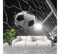 Papier Peint Mural Intissé Photo 350x256 cm Motif De Football Sportif Poster Mural Fresque Murale pour Salon, TV Mur, Intérieure Gris Anti-poussière Papier Peint Fresque Murale