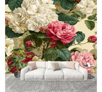 Papier Peint Mural Intissé Photo 350x256 cm Peinture Florale Artistique Poster Mural Fresque Murale pour Salon, TV Mur, Intérieure Coloré Anti-poussière Papier Peint Fresque Murale