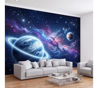Papier Peint Mural Panoramique Intissé 3D Univers Ciel Étoilé 500 x 280 cm | Nature Corps Célestes Planètes Papier Peint Mural Tapisserie Décorative, Tableaux Muraux pour Salon, Décoration Murale