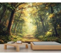 Papier peint mural paysage de forêt - Papier peint panoramique extra large pour hôtel, restaurant, hall d'accueil (non autocollant)