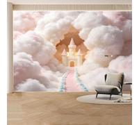 Papier peint mural personnalisé Château Nuages Effet 3D Décoration murale Panoramique Élégant Amovible Grande photo pour salon, chambre à coucher, bureau