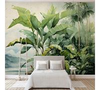 Papier peint Mural personnalisé nordique rétro rétro peint à la main plantes tropicales laisser peinture murale salon chambre décor à la maison Fresco Self-adhesive Canvas