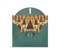 Papier peint mural vert foncé de 15,2 x 10,2 cm avec enveloppe, adapté pour les vœux d'anniversaire, les félicitations de mariage