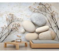 Papier peint mural Zen Stones Wellness Rock - Grand papier peint moderne pour chambre à coucher - Papier peint mural zen - 250 x 175 cm - Ne se décolle pas et ne colle pas