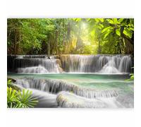 Papier peint murando intissé 350x256 cm Décoration Murale XXL Poster Tableaux Muraux Tapisserie Photo Trompe l'oeil cascade c-A-0006-a-d