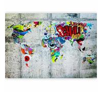 Papier peint murando intissé 400x280 cm Décoration Murale XXL Poster Tableaux Muraux Tapisserie Photo Trompe l'oeil Carte du monde Graffiti k-A-0030-a-b