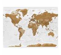 Papier peint murando intissé 400x280 cm Décoration Murale XXL Poster Tableaux Muraux Tapisserie Photo Trompe l'oeil XXL Carte du monde Continente k-A-0093-a-a