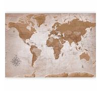 Papier peint murando intissé 400x280 cm Décoration Murale XXL Poster Tableaux Muraux Tapisserie Photo Trompe l'oeil XXL Carte du monde Continente k-A-0108-a-a
