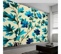 Papier Peint Muraux Affiche Photo 300L x 210H cm, Papier Peint Mural Photo Plante Fleur Branche Feuille - Décoration Murale Art Rétro pour Salon Chambre Chambre d'Enfant Couloir Salle de Jeux