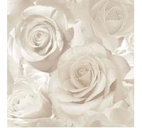 Papier peint - Muriva - 139524 - Floral - Perle et Crème - 10m x 53cm
