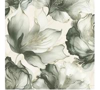 Papier peint - MURIVA - Elysian - Motif floral et végétal - Vert et Or