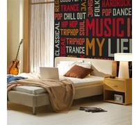 Papier peint Music is my life-Taille L 350 x H 270 cm Imprimé G