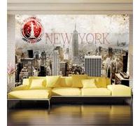 Papier peint New York POST AGE STAMP-Taille L 400 x H 280 cm