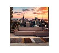 Papier Peint "New York : the Skyscrapers & Sunset" 70 x 100 cm Imprimé G