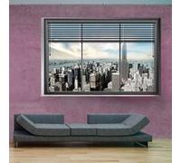 Papier peint New York window II-Taille L 300 x H 210 cm Imprimé