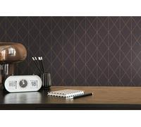 A.S. Création Laura N. 365754 36575-4 Papier peint intissé au design scandinave mat brillant 10,05 x 0,53 m Noir métallisé Fabriqué en Allemagne