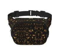 Papier peint noir et or imprimé unisexe carré double couche sac à bandoulière sac de voyage accessoire d'entraînement, noir, taille unique, noir, taille unique, noir, One Size