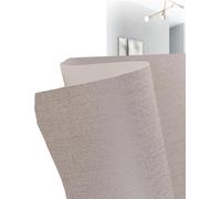Papier peint non auto-adhésif à texture de lin de couleur unie, papier peint intissé, for chambre à coucher et salon, décoration de la maison(Tea Gray)