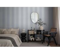Papier peint intissé 397997 Bleu Gris Rayures Vagues Pure Elegance A.S. Creation