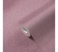 Papier Peint Non Tissé Avec Structure Tissée Uni, Mat - Violet, Rose