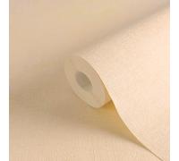 Papier Peint Non Tissé Léger Uni - Beige, Rose