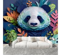 Papier Peint Non Tissé Panoramique Animal Panda RéSumé 200x140 cm - Décoration Murale Moderne Coloré - Décorative pour Chambre Salon - Papier Peint TV Mur Décoration