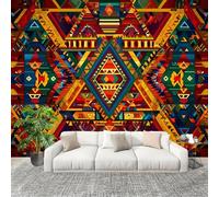 Papier Peint Non Tissé Panoramique Style Hippie GéOméTrique 250x175 cm - Décoration Murale Moderne Coloré - Décorative pour Chambre Salon - Papier Peint TV Mur Décoration