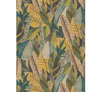 Papier Peint Non Tissé Vivant Avec Motif De Feuilles Tropicales - Multicolore