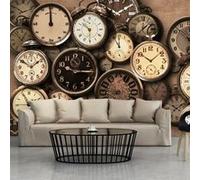 Papier Peint "Old Clocks" 105 x 150 cm Multicolore G