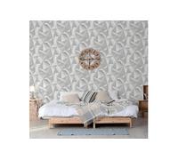 DUTCH WALLCOVERINGS Papier Peint Onyx Gris Clair Revêtement Mural Décoration 442576 Gris G