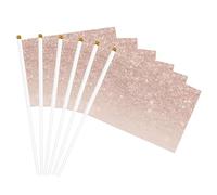 Papier peint or rose imprimé drapeau à main léger pour fêtes, événements, défilés, activités sportives, assemblage facile