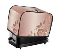 Papier peint or rose pour 2 tranches de grille-pain, housse matelassée pour petit appareil électroménager avec poignée pour décoration de table de maison, de cuisine