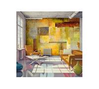 Papier peint Orange Hue of Art Expression-Taille L 200 x H 140 cm Imprimé
