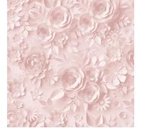 Papier peint origami fleurs rose - Muriva M44603 - 10,05m x 53cm - Coller le mur - Essuyable