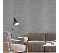 Orion Rocca Béton Pierre Métallique Mural Gris / Cuivre ON4201 Grandeco Peint