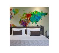 Papier peint Paint splashes map of the World 2-Taille L 250 x H 193 cm